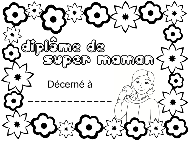 Diplômes De Maman À Imprimer serapportantà Dessin Anniversaire Maman 