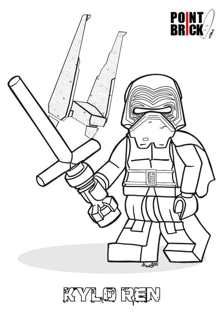 Disegni Da Colorare Lego: Kylo Ren E Naida Riverhe concernant Coloriage Lego Star Wars 