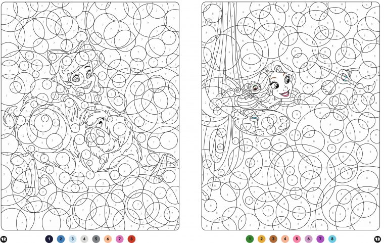 Disney Princesses – Coloriages Magiques – Cercles Mystères dedans Livre Coloriage À Imprimer