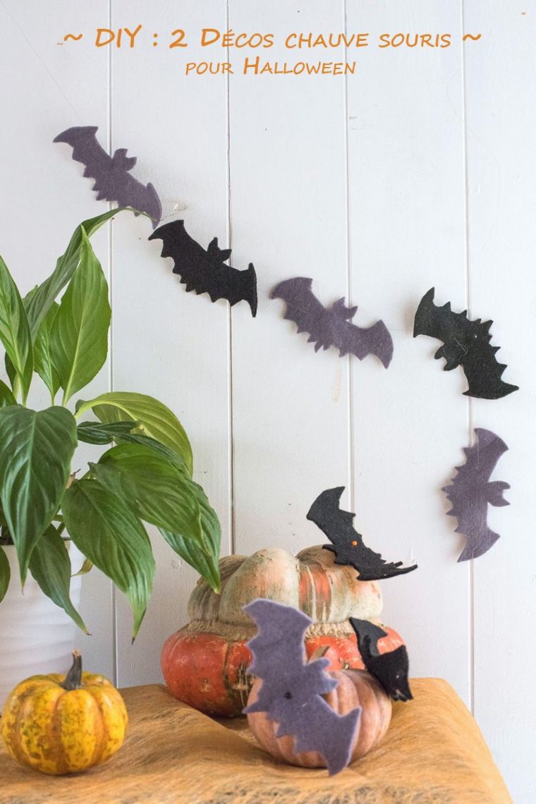 Diy – Deux Idées De Décoration "Chauve-Souris" Pour pour Deco Halloween Chauve Souris