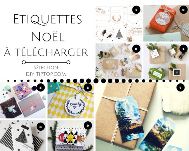 Diy Noël : Une 100 Aine D'Étiquettes Cadeaux À Télécharger destiné Cadeau Noel Gratuit