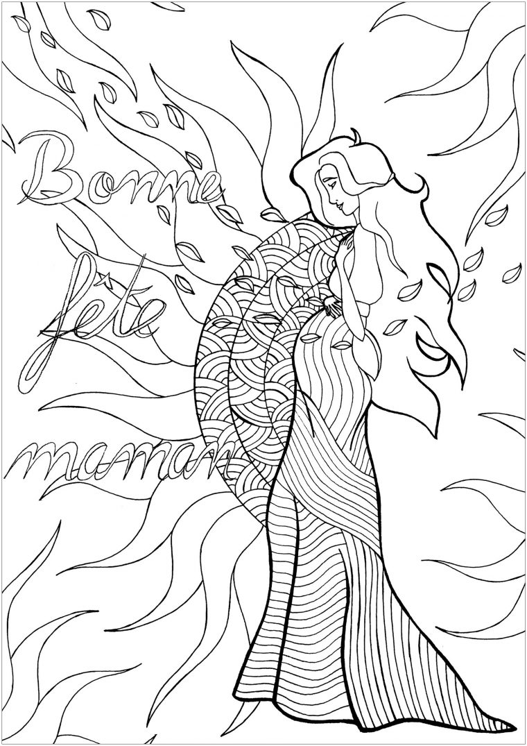 Donner La Vie – Fête Des Mères – Coloriages Difficiles encequiconcerne Dessins Fete Des Meres