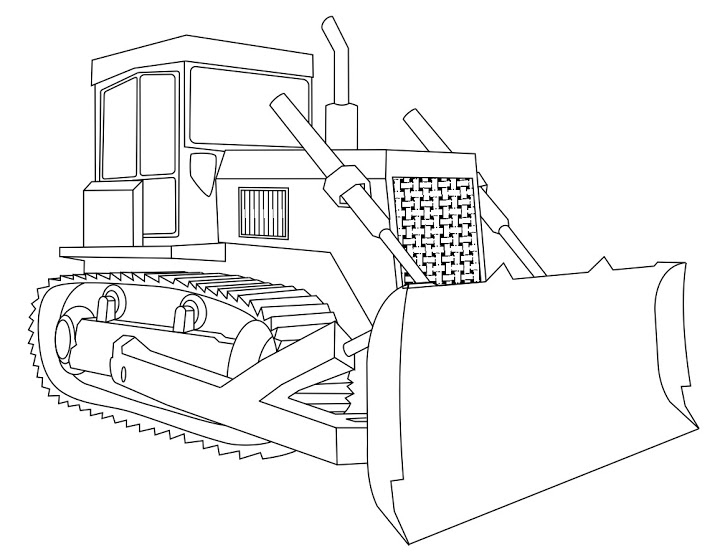 Dozer Drawing At Getdrawings  Free Download à Coloriage Mini Pelle