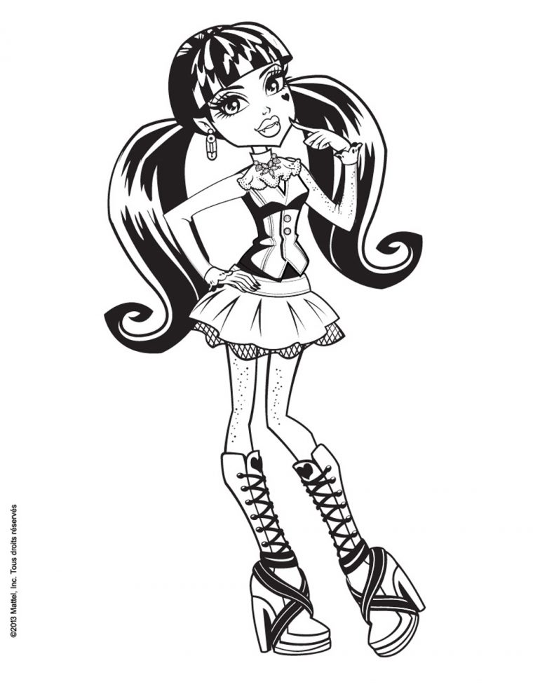 Draculaura – Coloriage Monster High – Coloriages Pour Enfants avec Coloriage Monster High