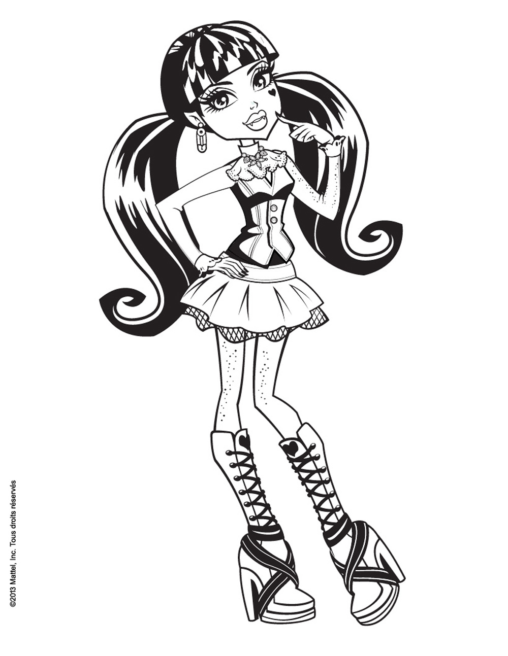 Draculaura - Coloriage Monster High - Coloriages Pour Enfants avec Coloriage Monster High 