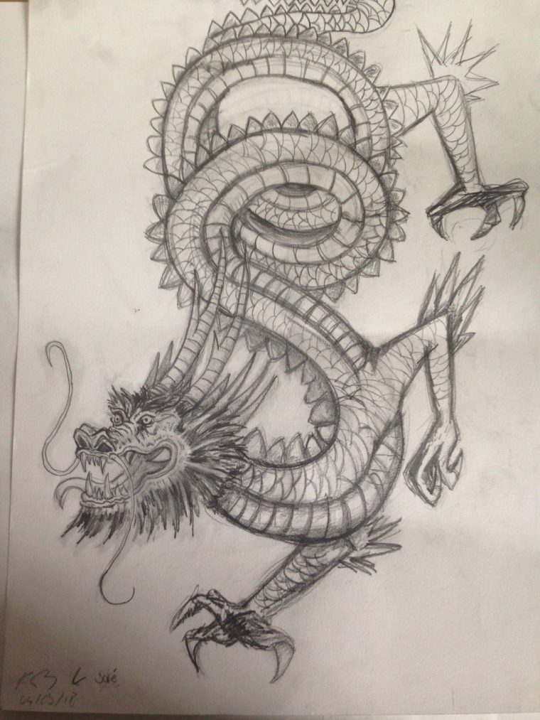 Dragon Chinois Dessin à Déssin De Dragon