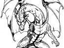 Dragon Geant - Dragons - Coloriages Difficiles Pour Adultes destiné Dessin Un Dragon