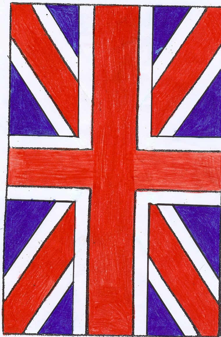 Drapeau Anglais dedans Drapeau D Angleterre À Colorier