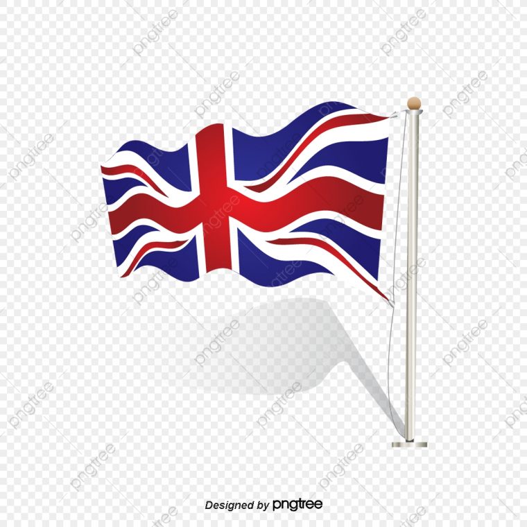 Drapeau Anglais Flottant Fond Transparent Britannique Red avec Drapeau Anglais Et Américain