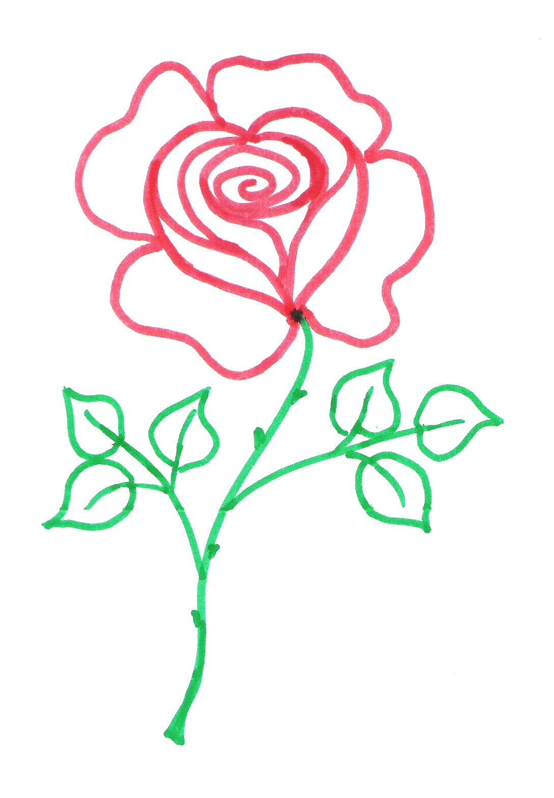 Du-Four-Au-Jardin-Et-Mes-Dix-Doigts: Coeur = Rose avec Dessin Facile De Rose
