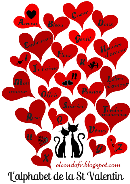 El Conde. Fr: L'Alphabet De La Saint Valentin destiné Mot Croise De Saint Valentin