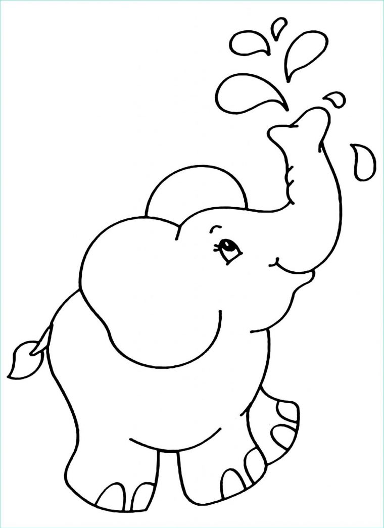 Éléphant À Colorier Unique Image Coloriage D Éléphant À pour Image Éléphant À Colorier