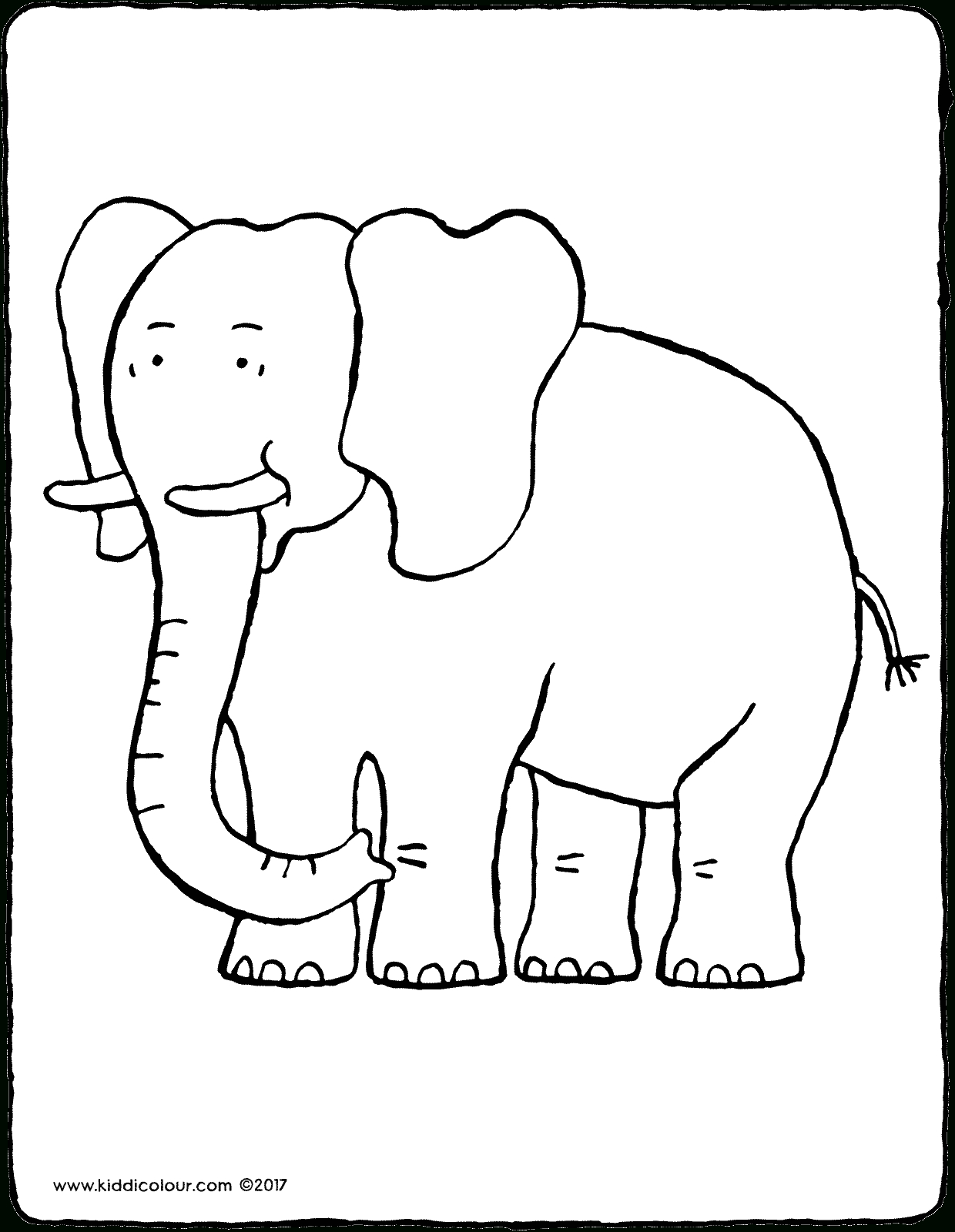 Éléphant - Kiddicolour pour Coloriage Elephant