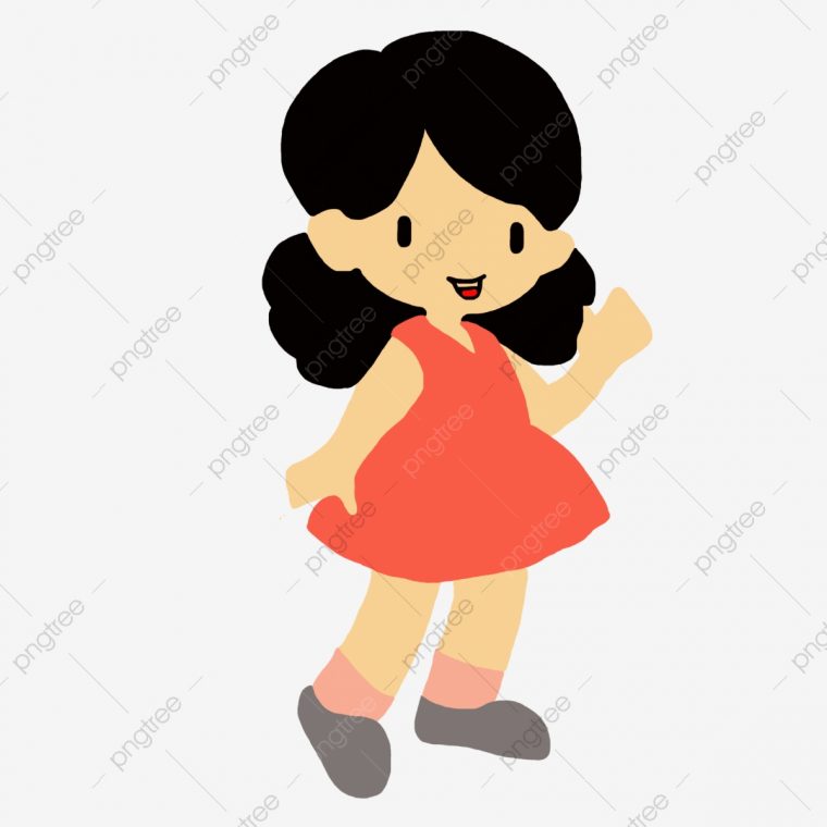 Enfant Illustration Pour Enfants De Dessin Animé Rose dedans Dessin De Petite Fille