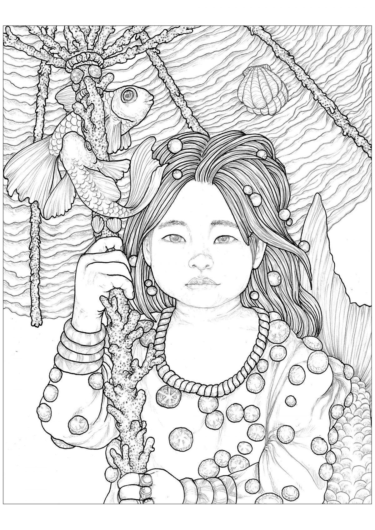 Enfantasia - Anti-Stress &amp; Art-Thérapie - Coloriages tout Coloriage Fille