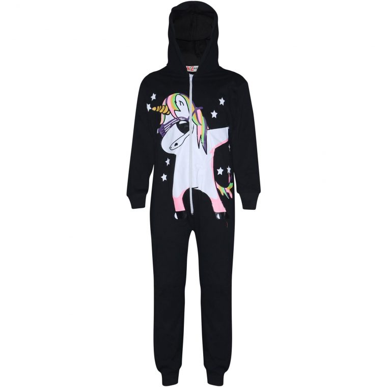 Enfants Filles 100% Coton Dabbing Licorne A2Z Combinaison dedans One Piece Licorne