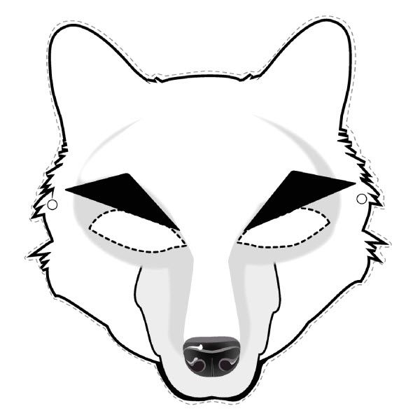 Épinglé Par Meera Sur Iepurași  Masque Loup, Coloriage destiné Gabarit Masque Animaux