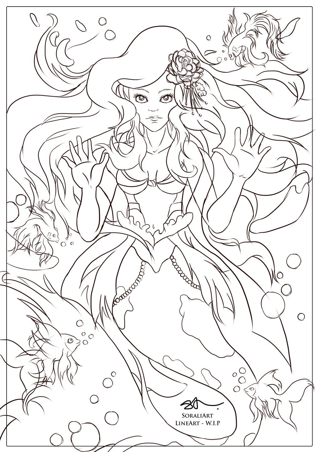 Épinglé Par Nathalie Monio Sur Coloriage Sirenes destiné Coloriage Sirene 