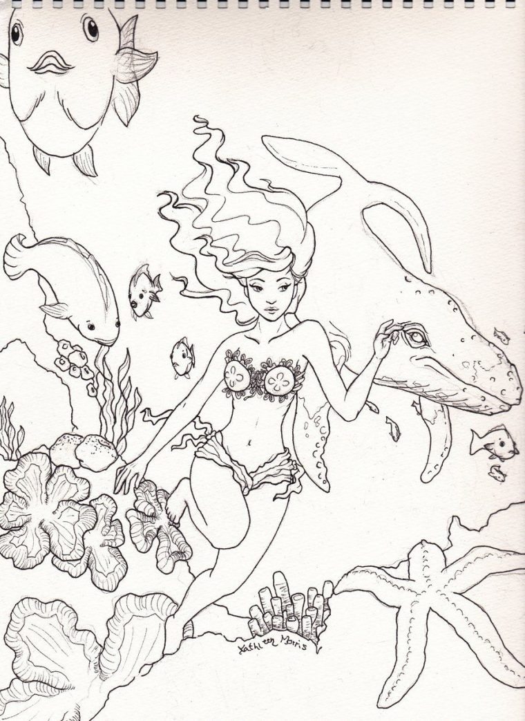 Épinglé Par Nathalie Monio Sur Coloriage Sirenes serapportantà Coloriage Sirene