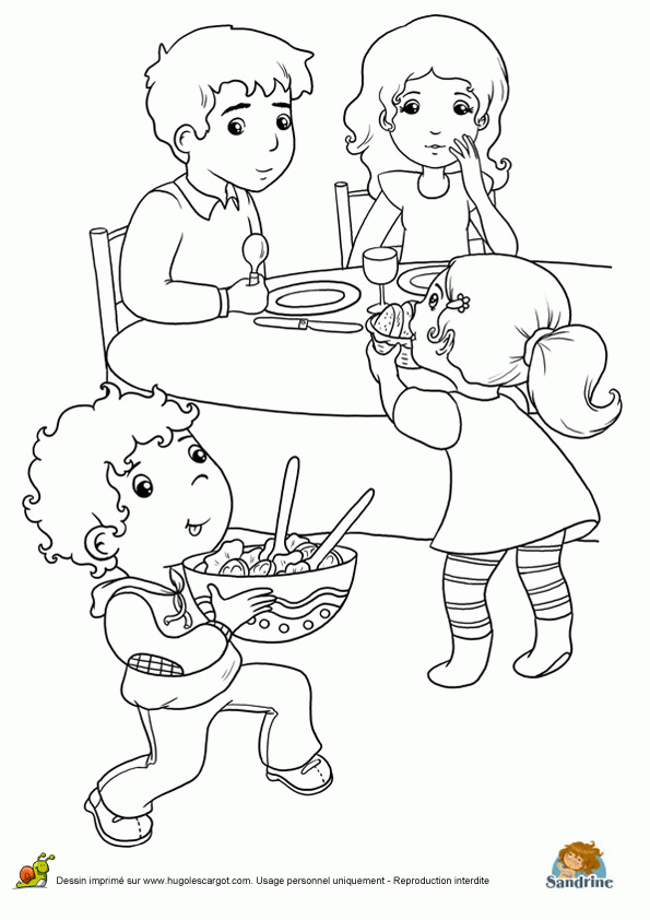 Épinglé Sur Coloriages De Repas De Fête dedans Dessins D Enfants À Colorier