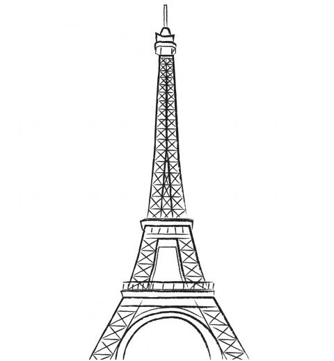 Épinglé Sur Watercolor Lettering destiné Tour Eiffel À Dessiner