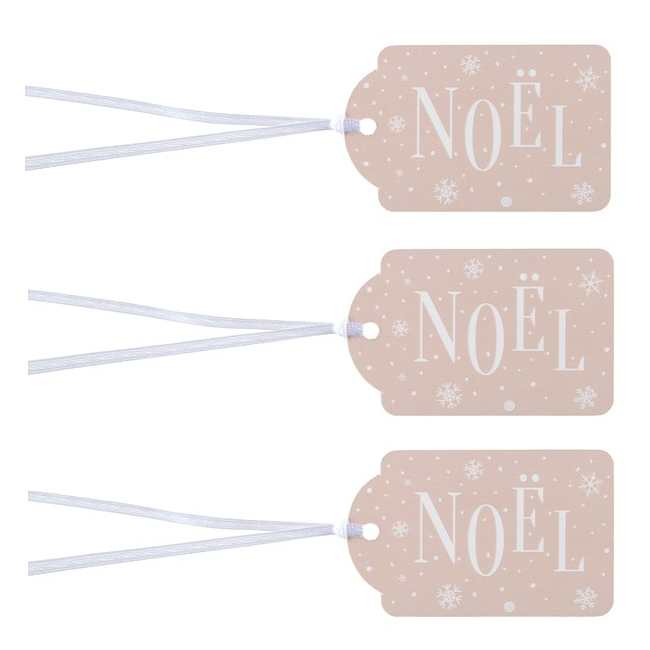 Etiquette Porte-Nom Noël Avec Ruban Coloris Blanc tout Etiquette Porte Nom Noel A Imprimer 