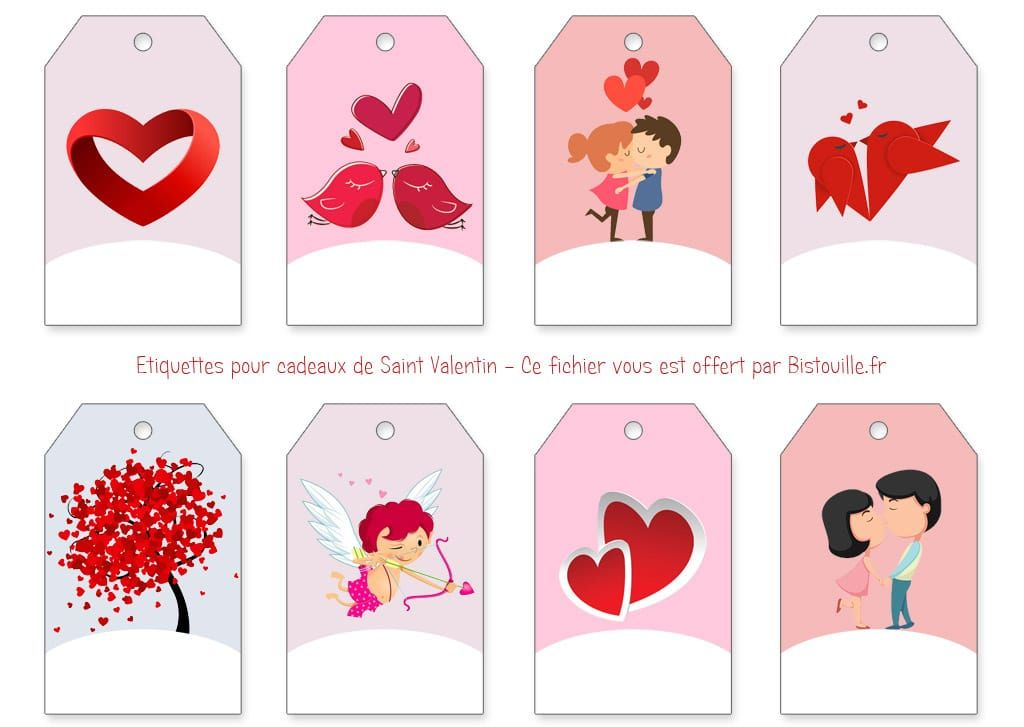 Étiquettes À Imprimer Pour Cadeaux De Saint Valentin concernant Etiquette Porte Nom Noel A Imprimer 