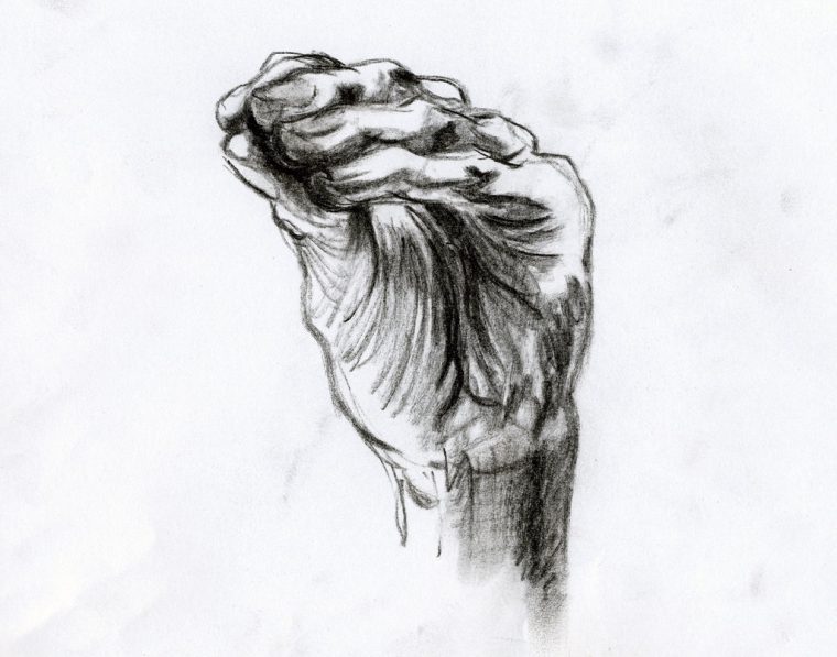 Etude De Main 6 – Hand Study  Dessin Rapide Au Crayon à Main 3D Dessin