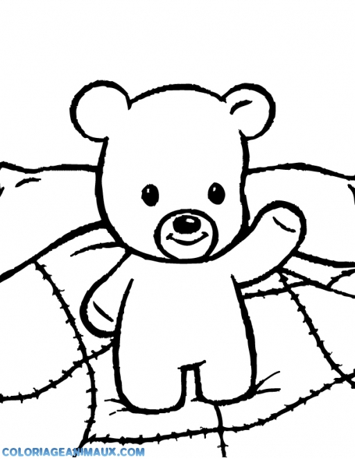 🎨Coloriage Petit Ours En Peluche À Imprimer intérieur Dessiner Un Ours En Peluche 