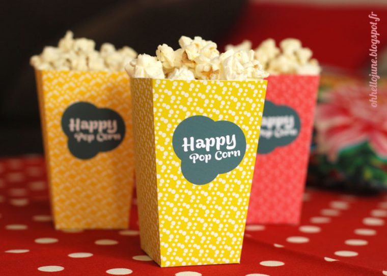 Faire Des Mini Boites À Pop Corn – Hello June pour Paquet De Pop Corn