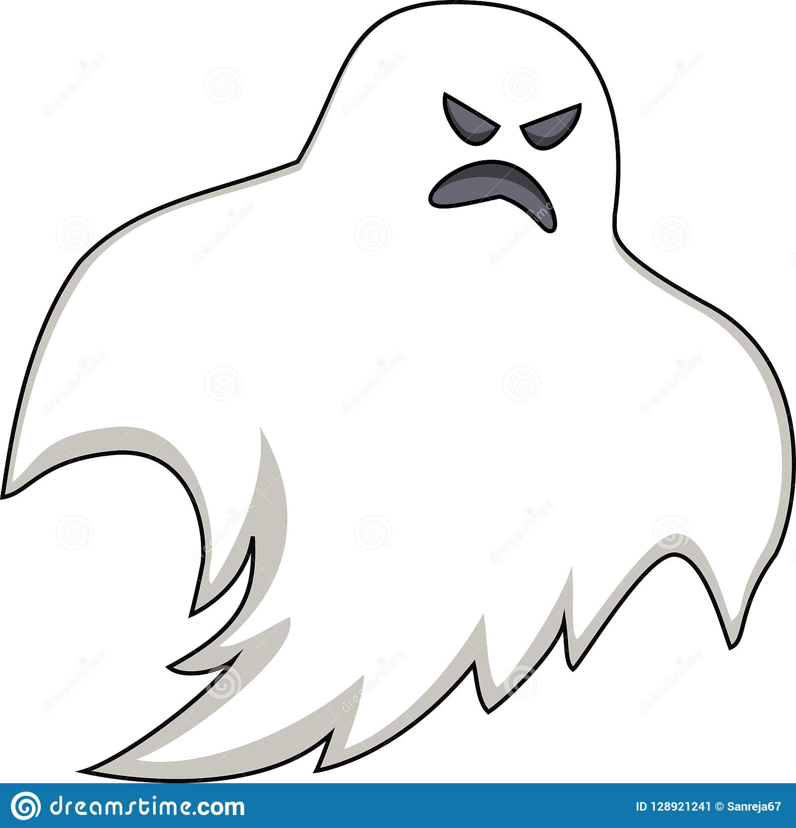 Fantôme De Halloween De Bande Dessinée Illustration De pour Dessin De Fantome Pour Halloween 