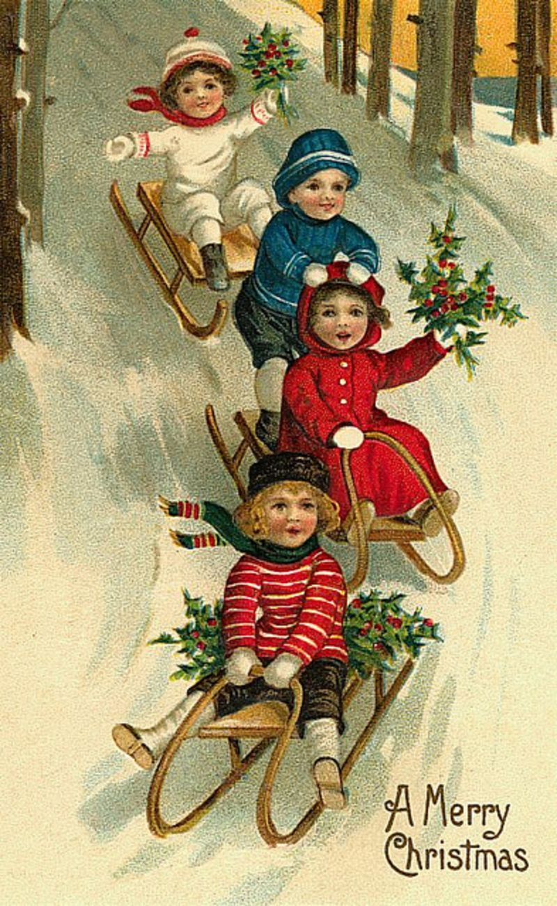 Fete Noel Vintage Gifs Images - Page 11  Christmas Card pour Images Noêl 
