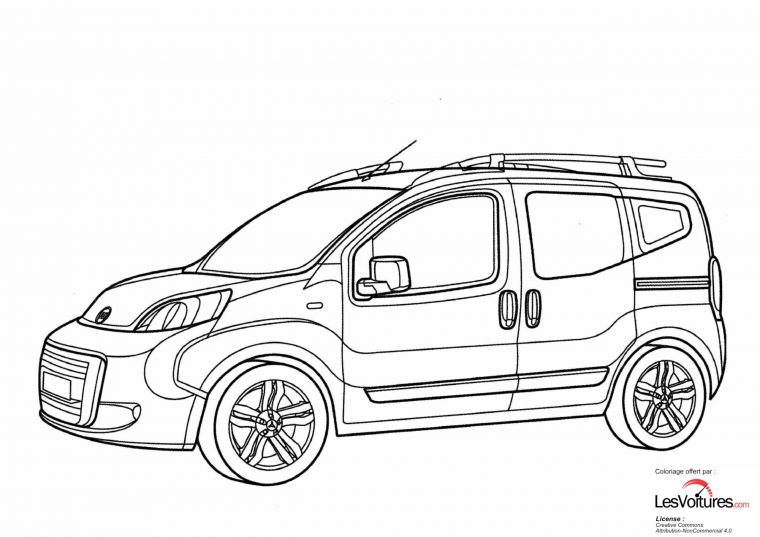 Fiat_P08-Coloriage-Voiture  Les Voitures destiné Coloriage Voitures