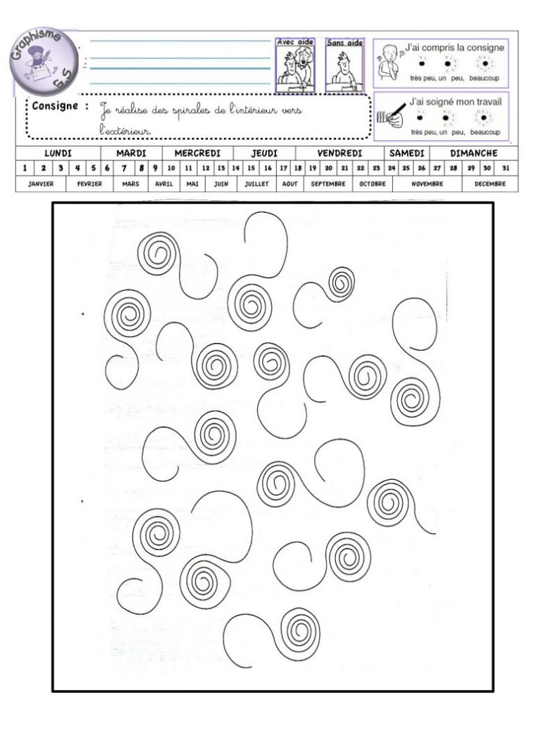 Fiches De Graphisme Gs Période 1 Et 2 – La Classe De encequiconcerne La Classe De Luccia Graphisme