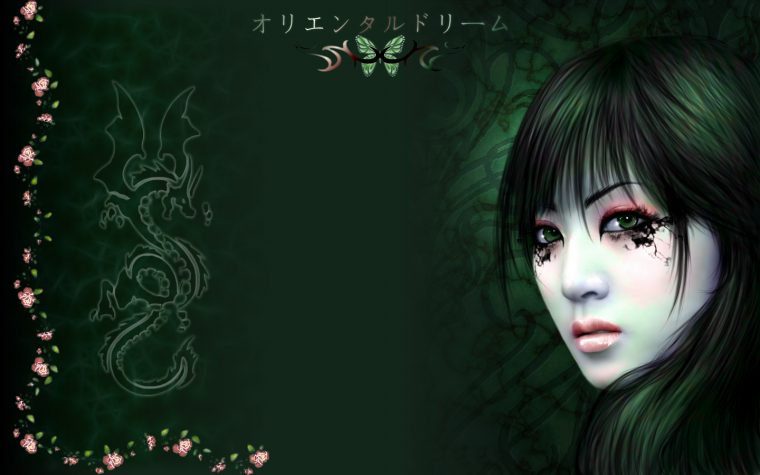 Fond D'Ecran Fille Asiatique Digitale – Wallpaper tout Fond D Ecran De Fille