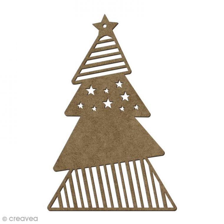 Forme En Bois Noël Sapin À Suspendre – 15 X 10 Cm – Forme tout Sapin De Noel A Decouper