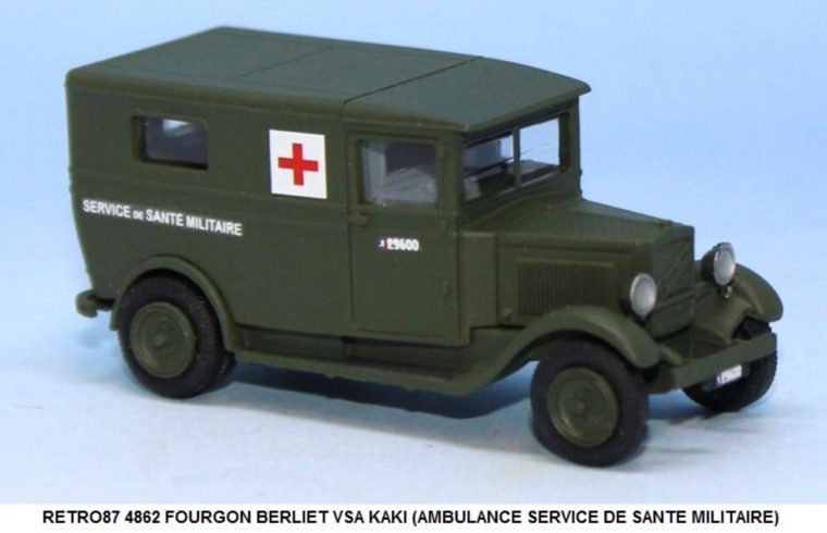 Fourgon Berliet Vsa Kaki (Ambulance Service De Sante à Ambulance Militaire