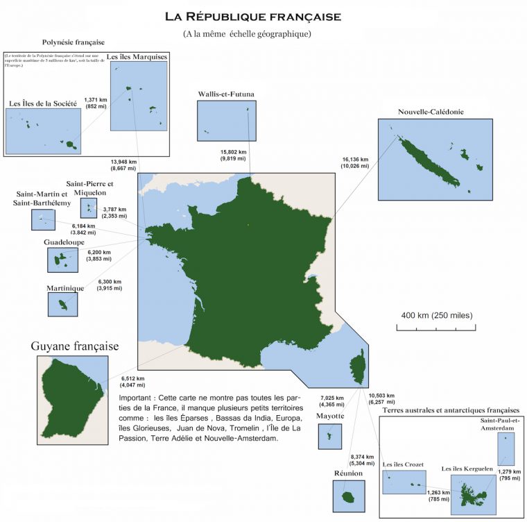 France – Outre-Mer, Comparatif Territorial • Carte pour France Carte Gã©Ographique Outre Mer