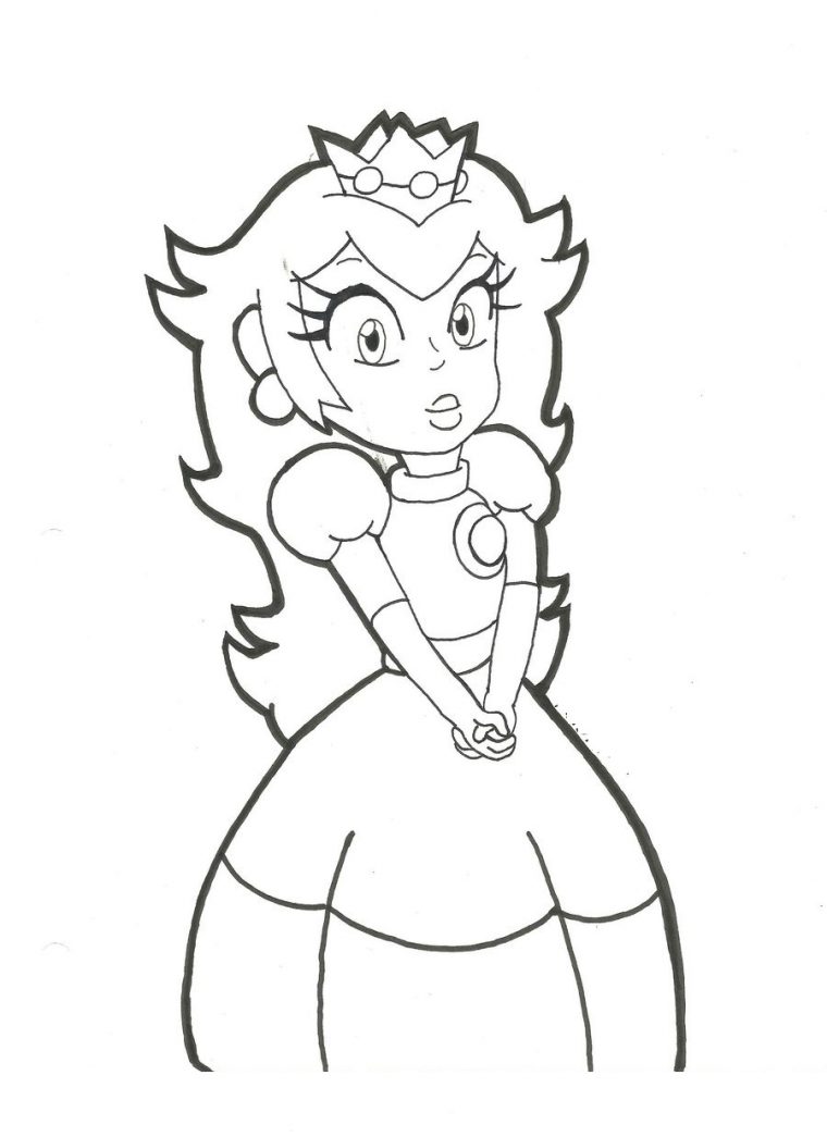 Free Princess Peach Coloring Pages For Kids encequiconcerne Coloriage Peach