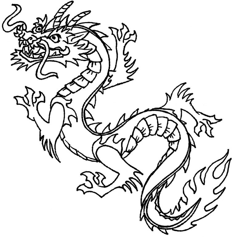 Free Printable Chinese Dragon Coloring Pages For Kids pour Coloriage Dragon