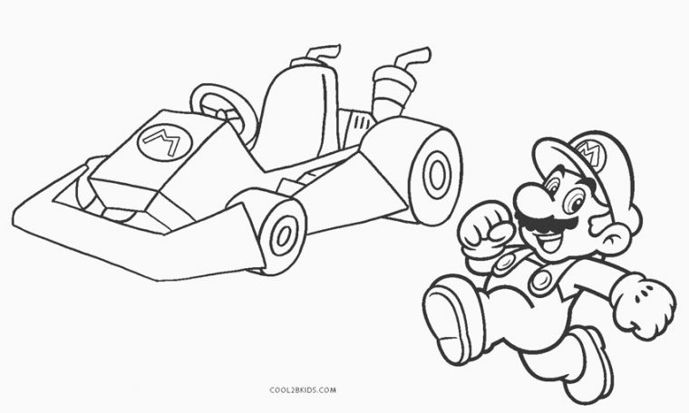 Free Printable Mario Kart Coloring Pages For Kids concernant Coloriage Mario Kart