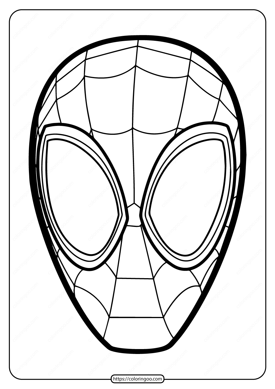 Free Printable Spiderman Mask Pdf Coloring Page pour Coloriage Masque Spiderman