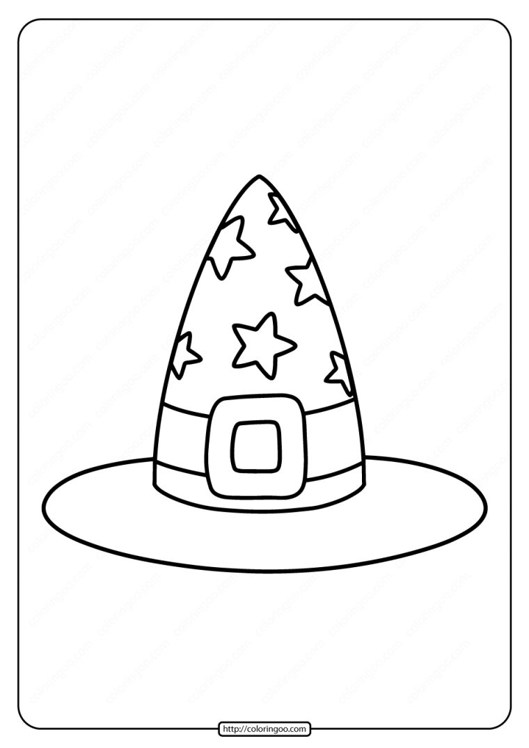 Free Printable Witch'S Hat Coloring Pages à Coloriage Chapeau