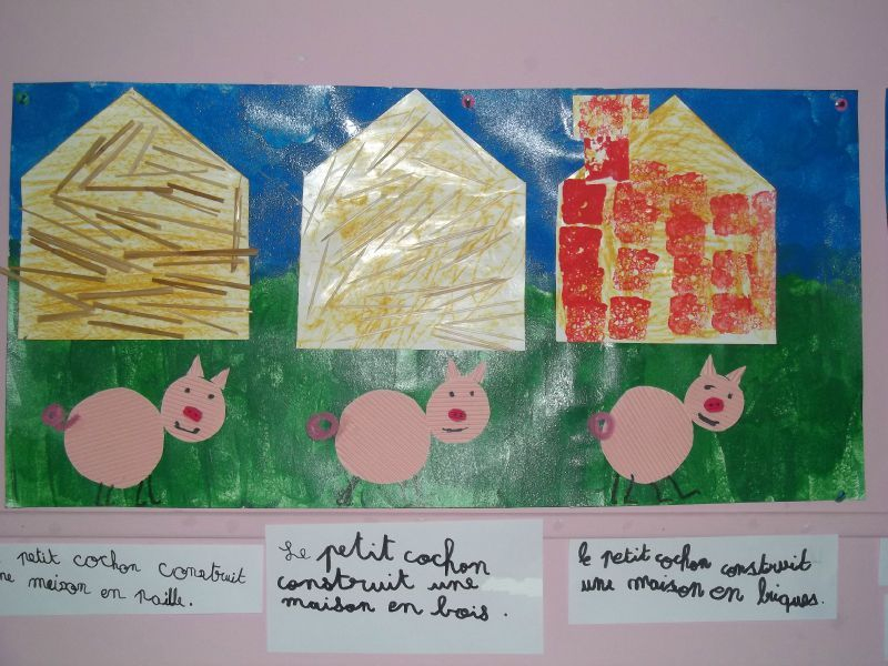 Fresque Des 3 Petits Cochons - Laclassedecamomille encequiconcerne Les Trois Petit Cochon Maternelle 