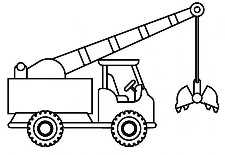 Fun Crane Truck Coloring Picture  Truck Cranes, Truck concernant Coloriage Grue