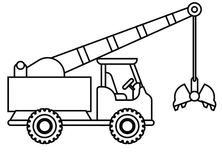 Fun Crane Truck Coloring Picture  Truck Cranes, Truck concernant Coloriage Grue 