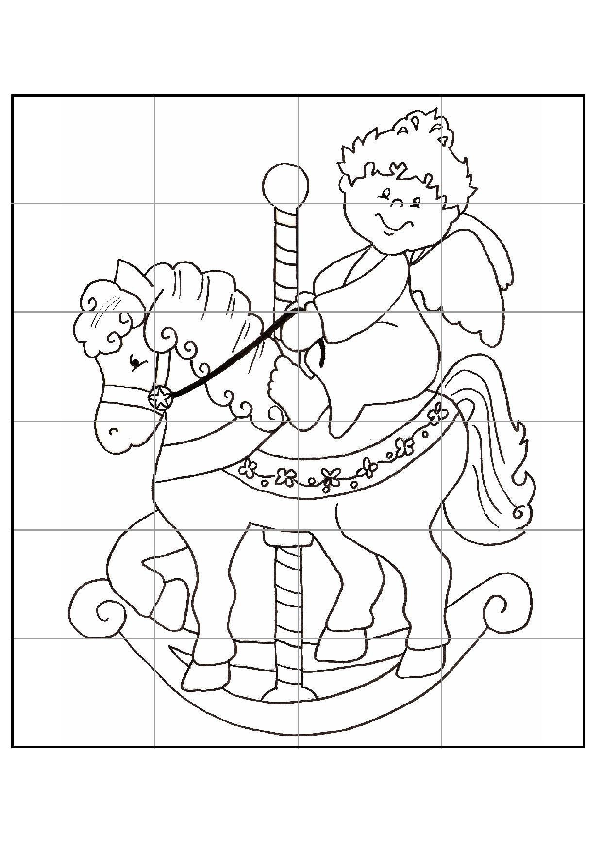 Gabarit - Calendrier De L&amp;#039;Avent Puzzle N°3 destiné Coloriage Calendrier De L Avent 