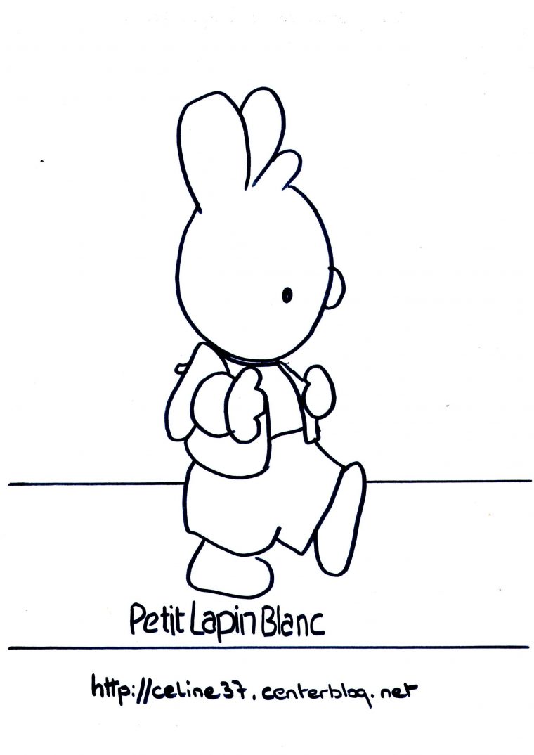 Gabarit Petit Lapin Blanc serapportantà Dessin De Petit Lapin