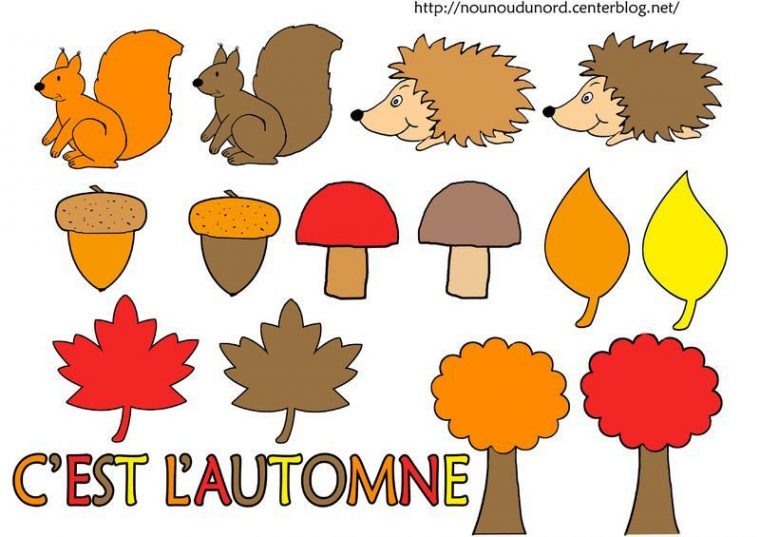 Gommette D'Automne Blanches Et En Couleur pour Dessin D Automne