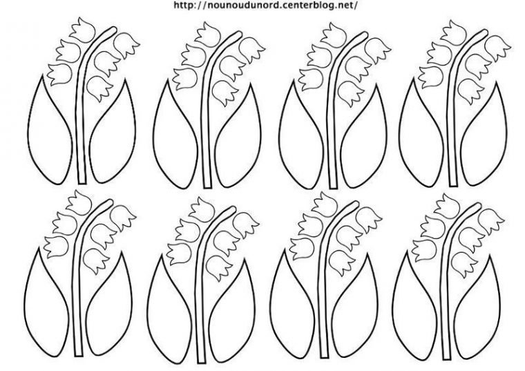 Gommettes Muguet dedans Fleurs De Muguet A Imprimer